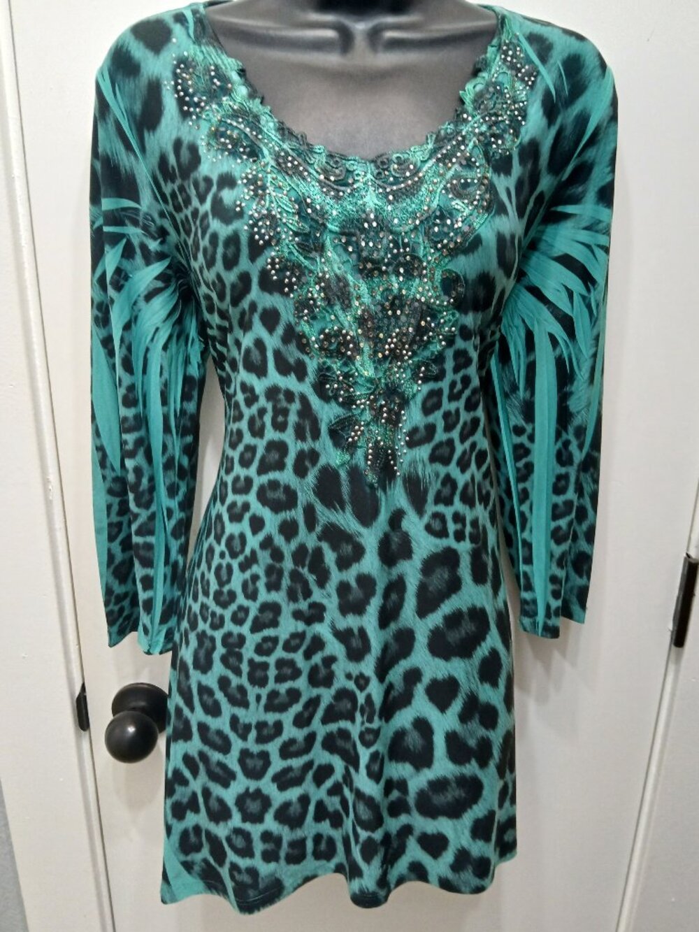 Reina Jewled Leopard Tunic/Mini